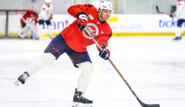Jakob Chychrun leaves Capitals practice early ahead of game against Hurricanes