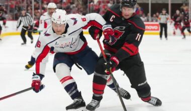 Hurricanes visit surging Capitals with first place on the line