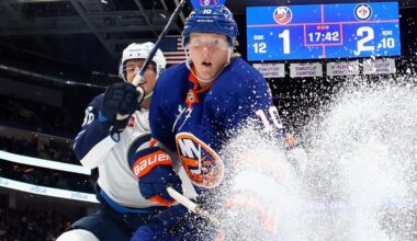 Isles' Simon Holmstrom brings strong overall game despite scoring woes
