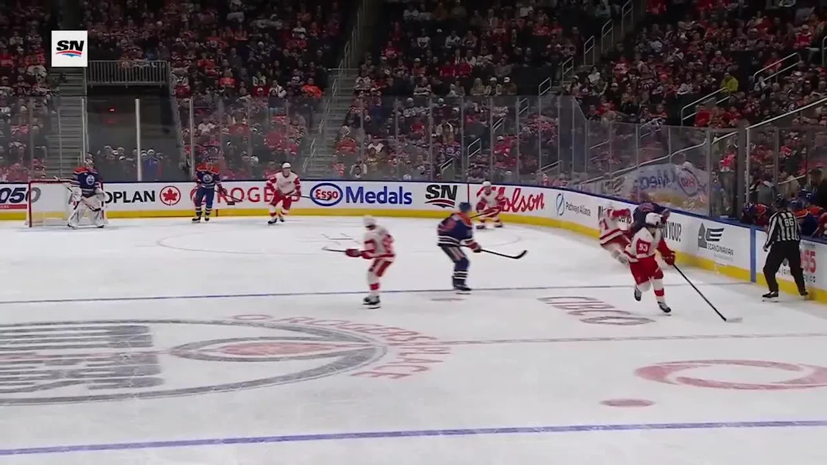 Zach Hyman with a Goal vs. Detroit Red Wings