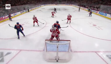 Zach Hyman with a Powerplay Goal vs. Detroit Red Wings