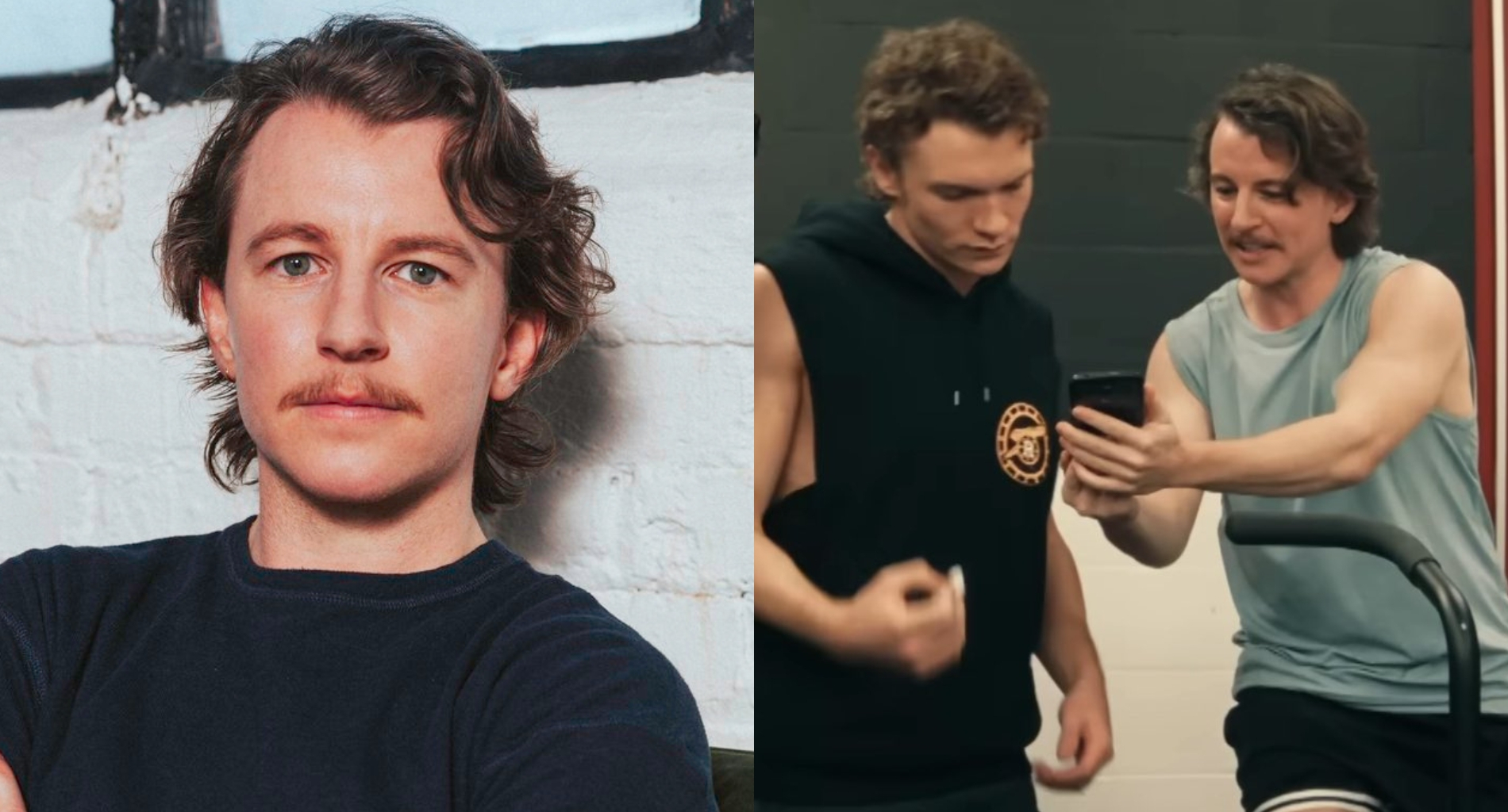 Harrison Browne headshot and scene still with Browne and Ilya Rozanov (Connor Storrie)