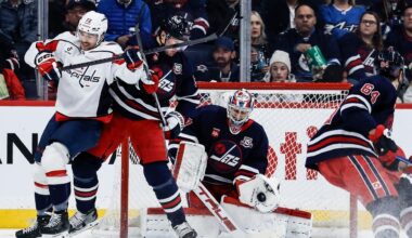 Hellebuyck makes 24 saves in return from knee injury, Jets beat Capitals 5-1