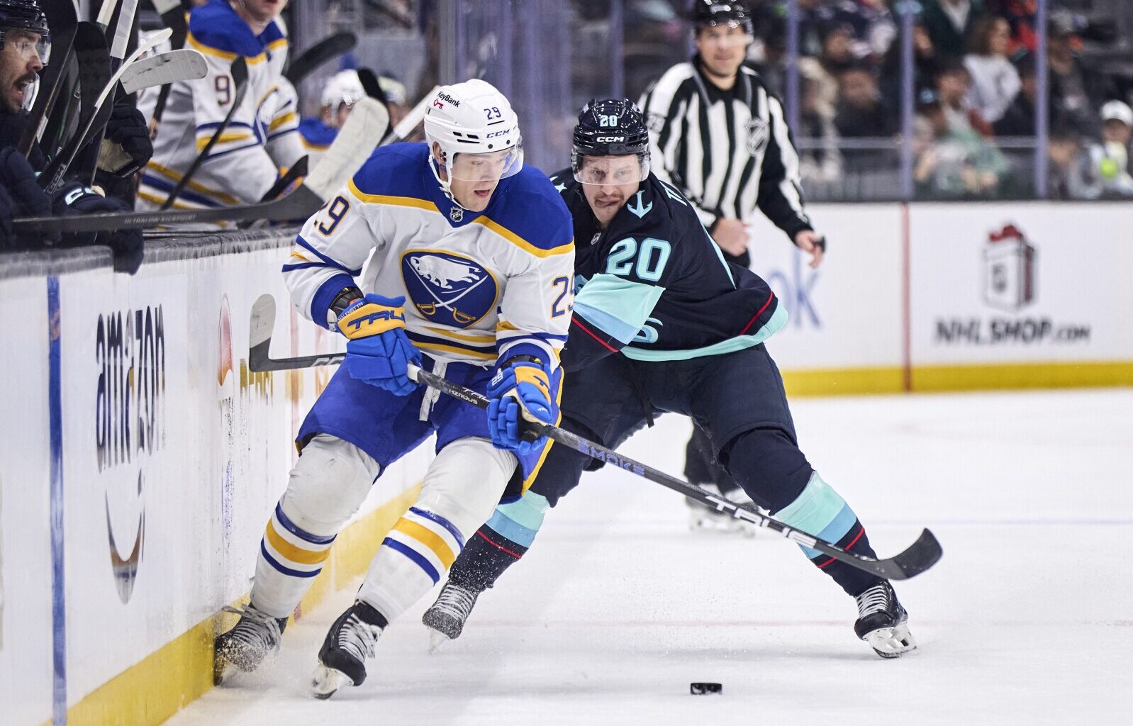 Tage Thompson, Sabres stay hot in win over Kraken - The Rink Live