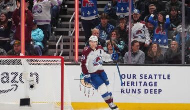 MacKinnon has two goals and an assist as Avalanche beat Kraken 5-3