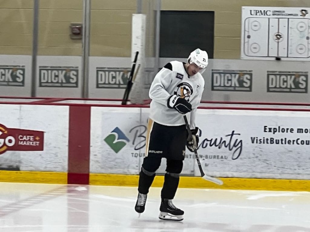 Some Good News; Three Injured Penguins Work Out On Ice