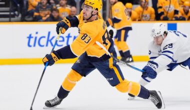 Luke Evangelista breaks 3rd-period tie in Predators' 5-3 victory over the Maple Leafs