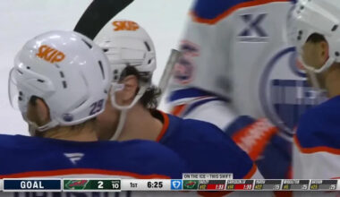 Andrew Mangiapane with a Goal vs. Minnesota Wild