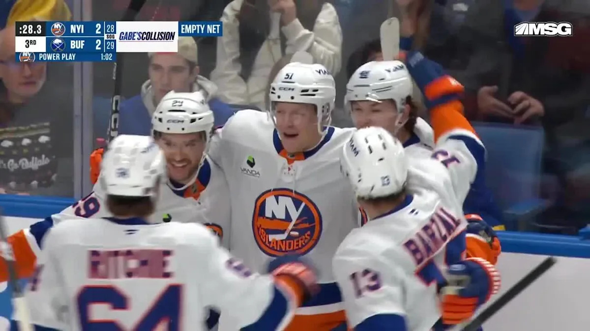 Emil Heineman with a Powerplay Goal vs. Buffalo Sabres