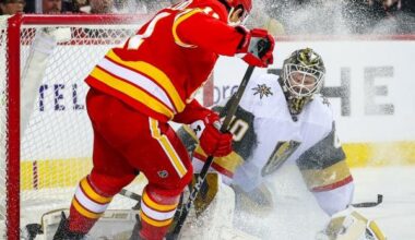 Flames score early, often to double-up Golden Knights