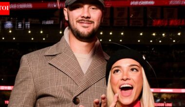 Olivia Dunne shines on big-screen at NHL date with MLB star Paul Skenes during New Jersey Devils vs Buffalo Sabres game | International Sports News