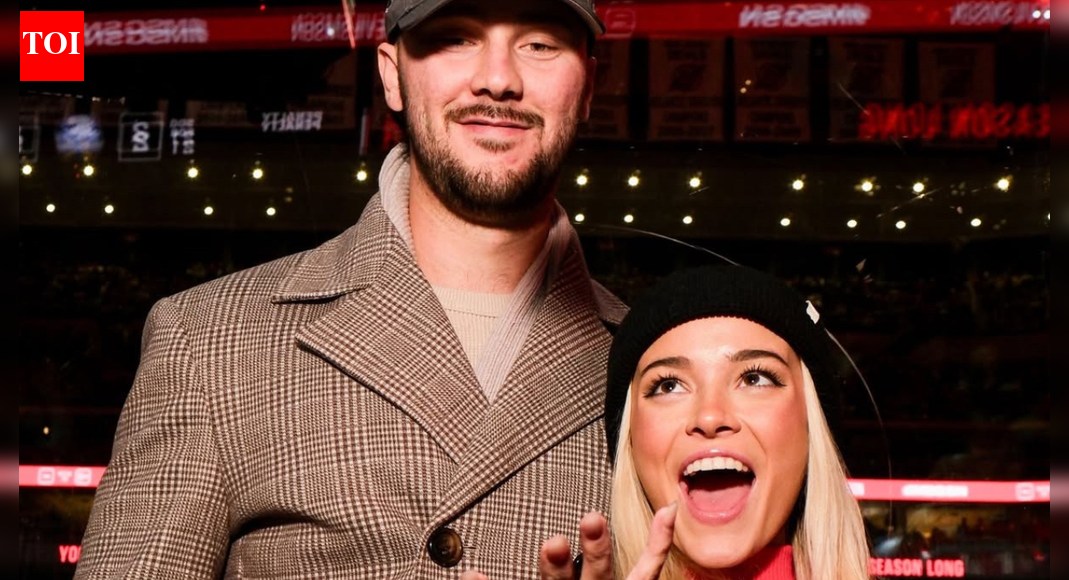 Olivia Dunne shines on big-screen at NHL date with MLB star Paul Skenes during New Jersey Devils vs Buffalo Sabres game | International Sports News