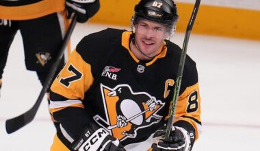 Sidney Crosby passes Mario Lemieux for most points in Penguins history with 1,724
