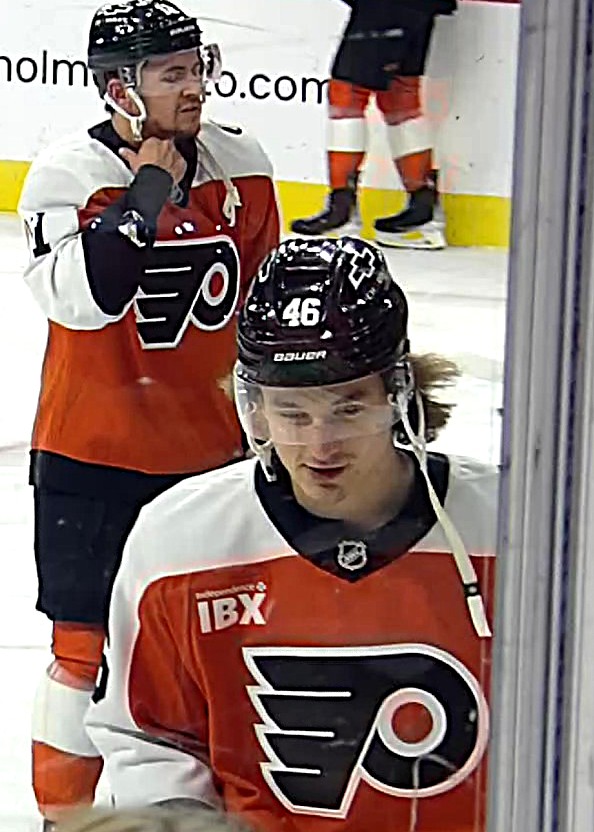 Flyers Travis Konecny and Trevor Zegras