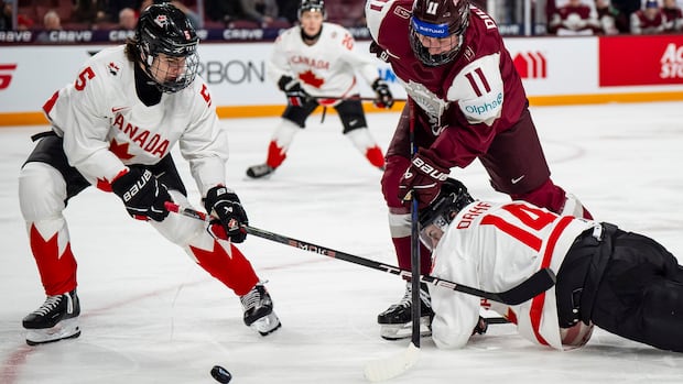 Canada squeaks by Latvia in overtime at men's world junior hockey championship