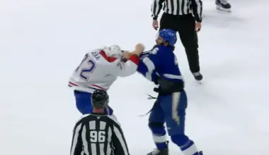 Arber Xhekaj makes a powerful gesture after teaching Scott Sabourin a lesson