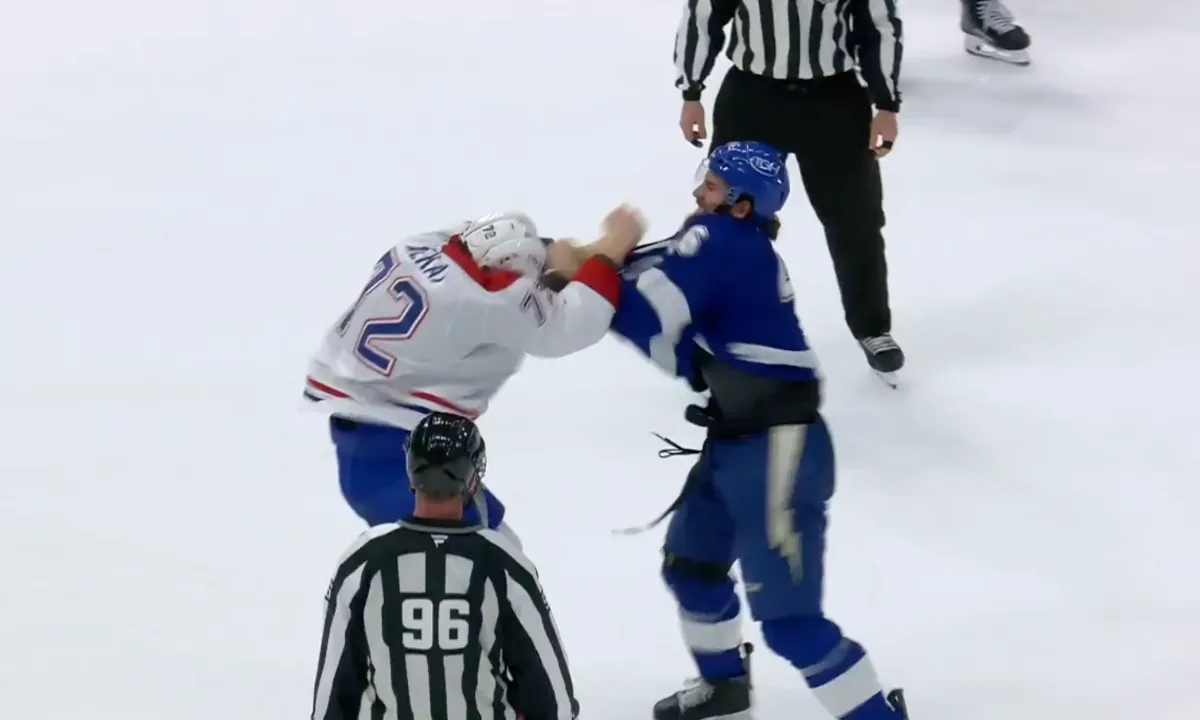 Arber Xhekaj makes a powerful gesture after teaching Scott Sabourin a lesson