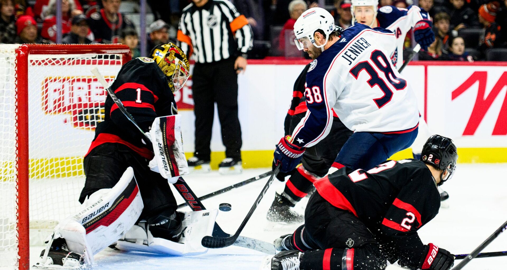 Severson, Greaves carry the travel-delayed Blue Jackets past the Senators, 4-1