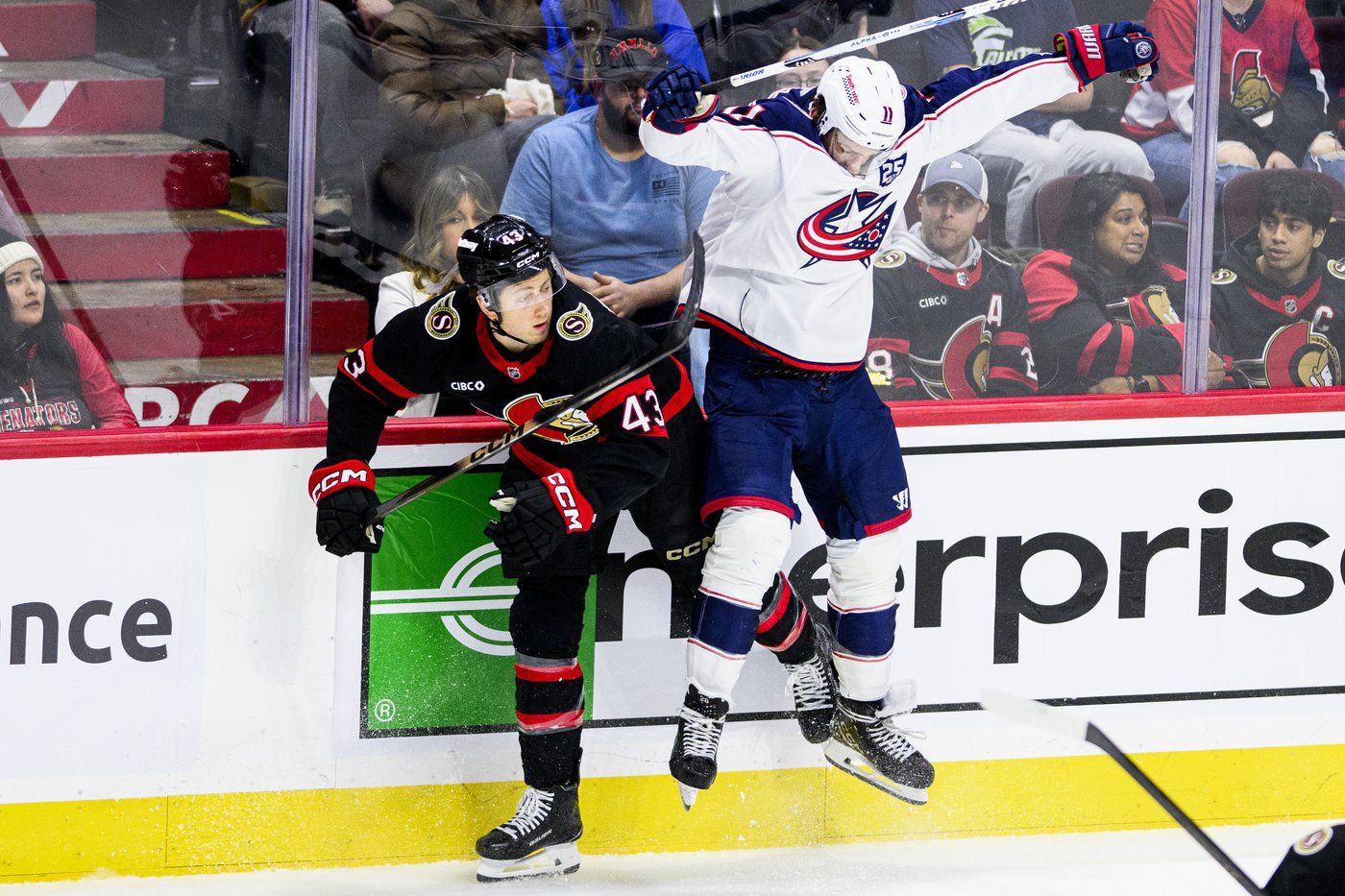 Columbus Blue Jackets down Senators 4-1 after late arrival in Ottawa