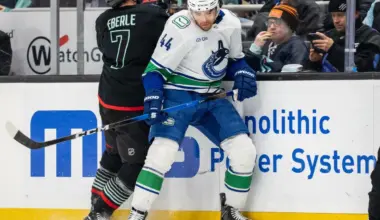 NHL insider links Vancouver Canucks forward Kiefer Sherwood to Pacific Division rival