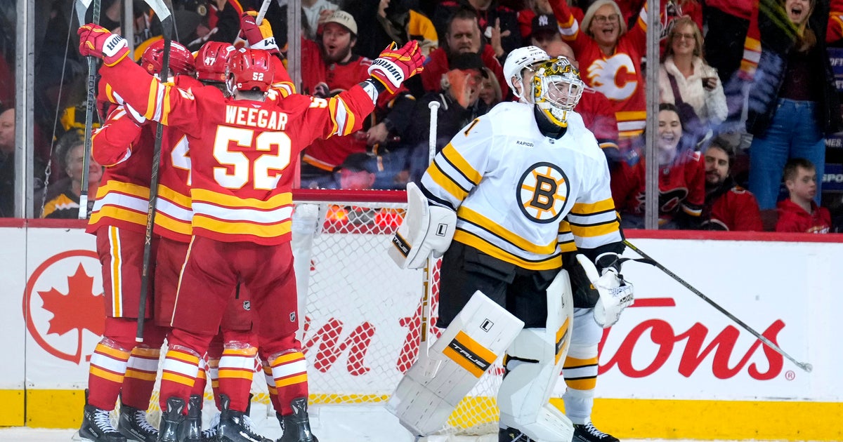 Boston Bruins lose sixth in a row after 2-1 overtime defeat in Calgary
