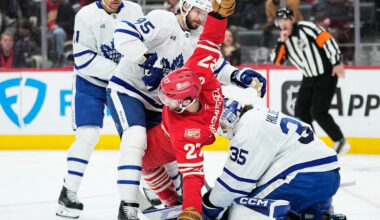 Maple Leafs gain a point but fall again to Atlantic rival Detroit Red Wings