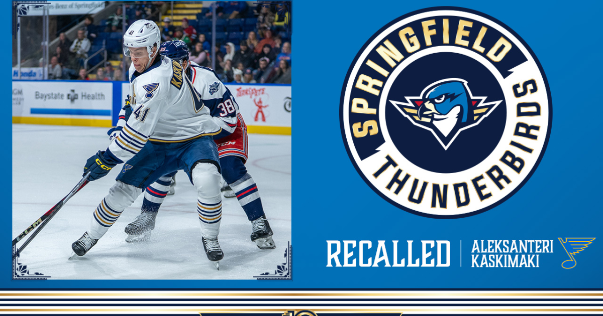 Springfield Thunderbirds | Blues Recall F Aleksanteri Kaskimaki from…