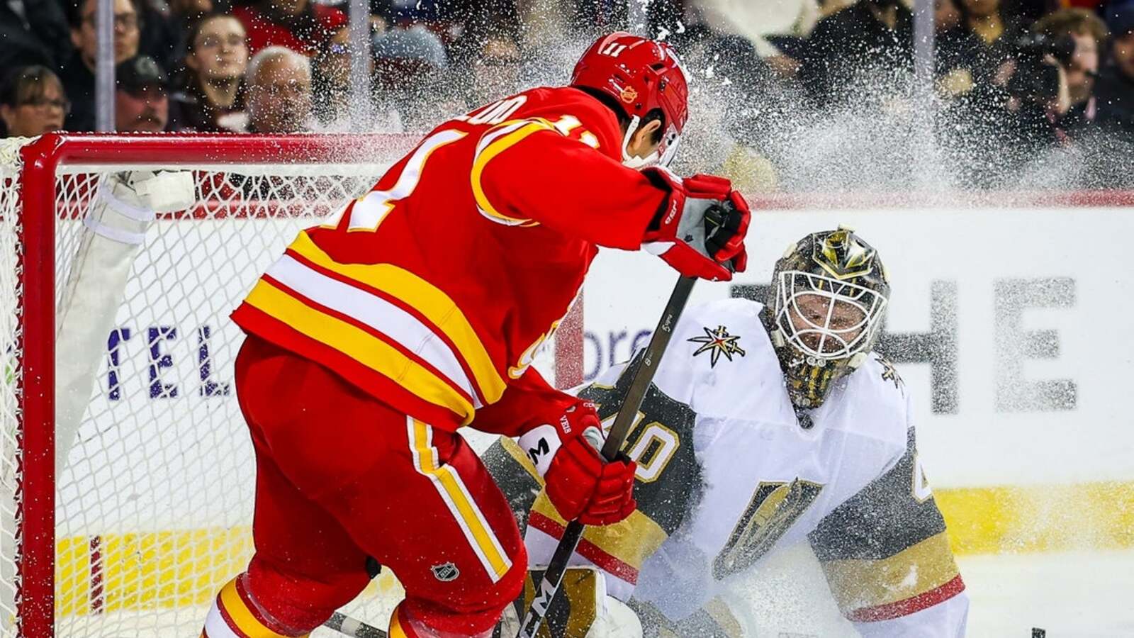 Flames score early, often to double-up Golden Knights