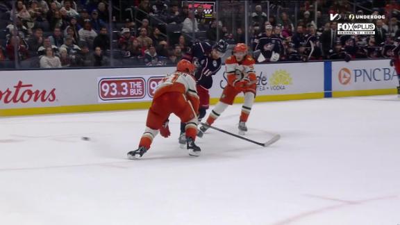 Adam Fantilli's OT goal lifts Blue Jackets past Ducks 4-3