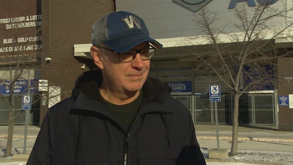 Richard Martin holds season tickets for the Winnipeg Blue Bombers. He hopes to attend next year's Heritage Classic at Princess Auto Stadium if there's a good package deal for Bombers ticket holders. He is pictured at Princess Auto Stadium on Sunday, Dec. 7, 2025.