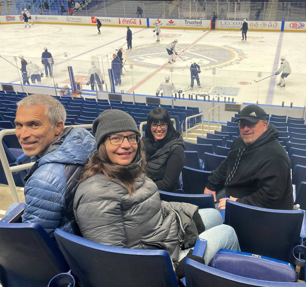 MIKE MCINTYRE / FREE PRESS
The Winnipeg Jets’ dedicated flight crew. From left: David Herfst, Sandy Herfst, Joanne Prescott, Kevin Polonuk.