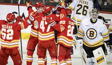 Flames’ renewed swagger fuels overtime win over Bruins