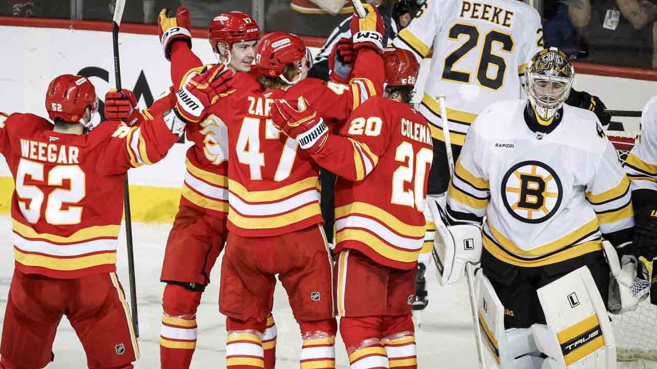 Flames’ renewed swagger fuels overtime win over Bruins
