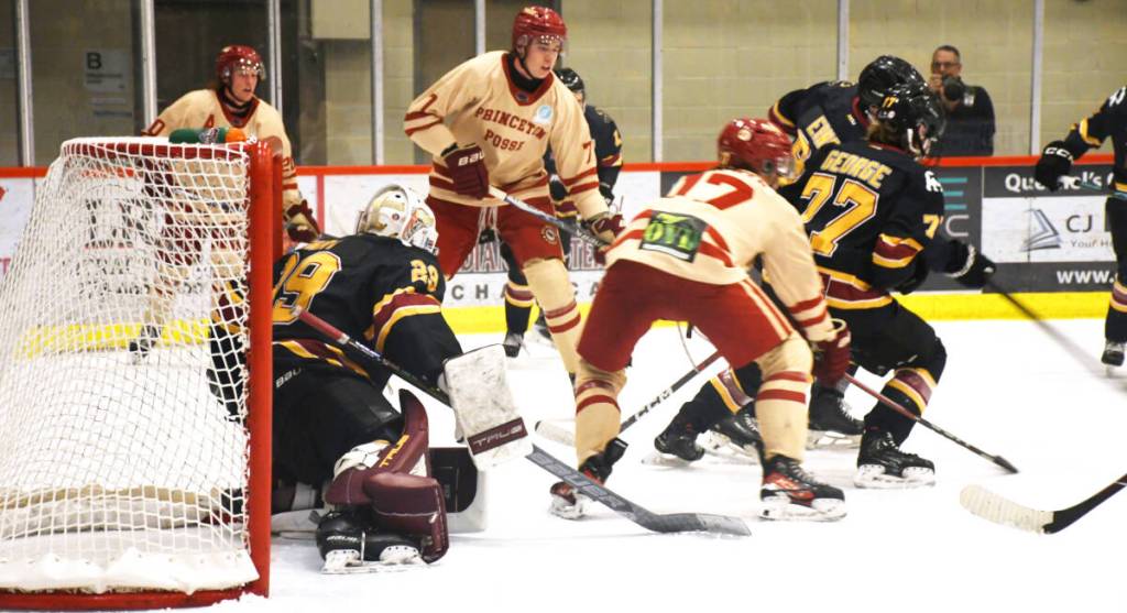 The Quesnel River Rush won 3-2 against the Princeton Posse on Saturday evening, Dec. 6. (Karen Powell/Contributed)