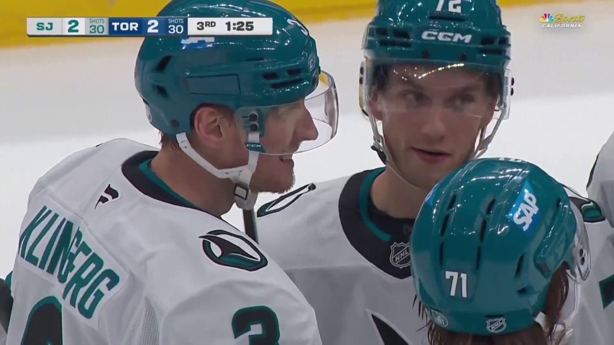 John Klingberg’s late goal ties Sharks’ game vs. Maple Leafs – NBC Sports Bay Area & California