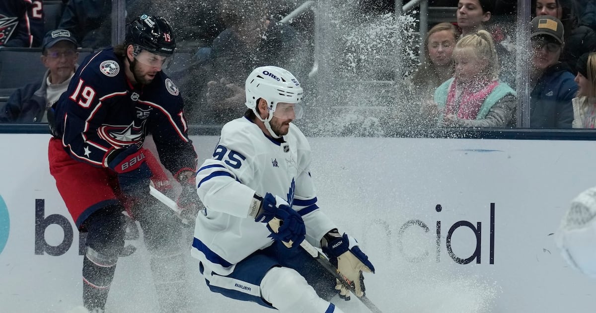 Toronto Maple Leafs’ defenceman Oliver Ekman-Larsson on ice at practice