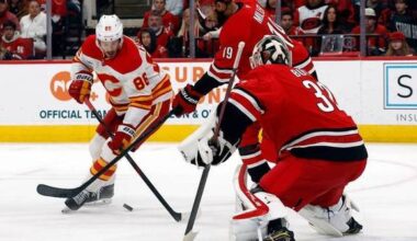Bussi makes 15 saves for 1st NHL shutout, Ehlers scores in OT in Hurricanes' 1-0 win over Flames