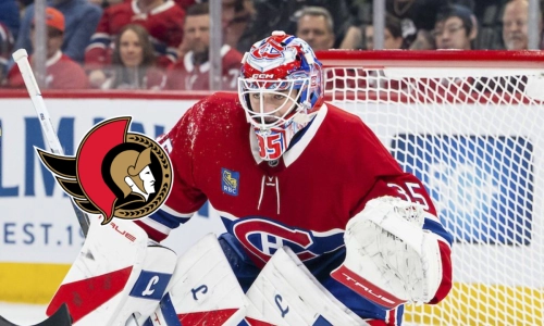 Photo of Samuel Montembeault Senators Logo