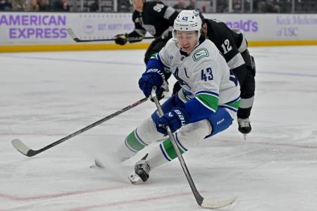 Vancouver Canucks captain Quinn Hughes. Vancouver Canucks captain Quinn Hughes.