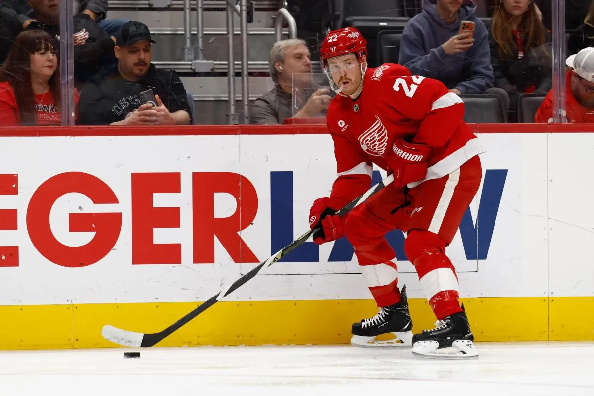 Red Wings forward to miss Tuesday's game vs. Bruins with injury
