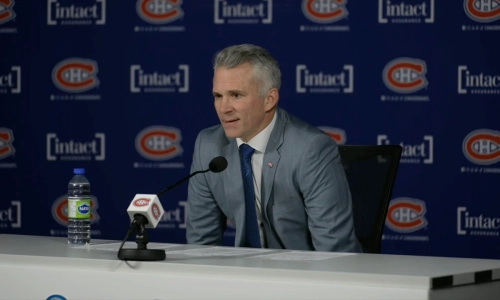 Martin St-Louis during Canadiens press conference, Dec 02, 2025. Martin St-Louis during Canadiens press conference, Dec 02, 2025.