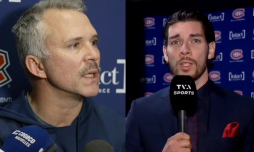 Photo of Martin St-Louis and journalist Anthony Martineau