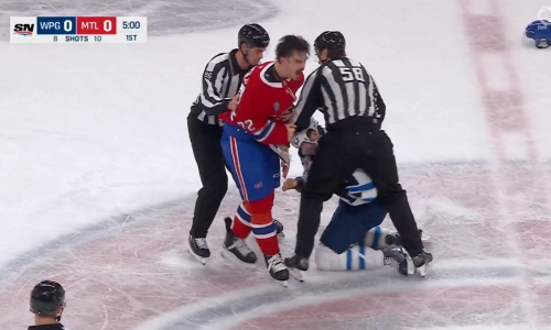 Arber Xhekaj fight with Adam Lowry Arber Xhekaj fight with Adam Lowry