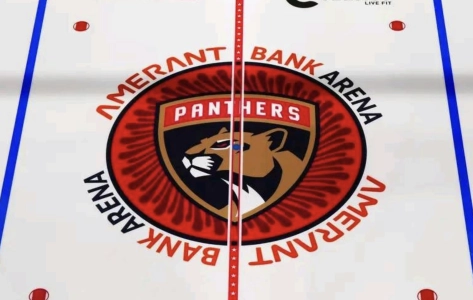 Panthers' center ice logo Panthers' center ice logo
