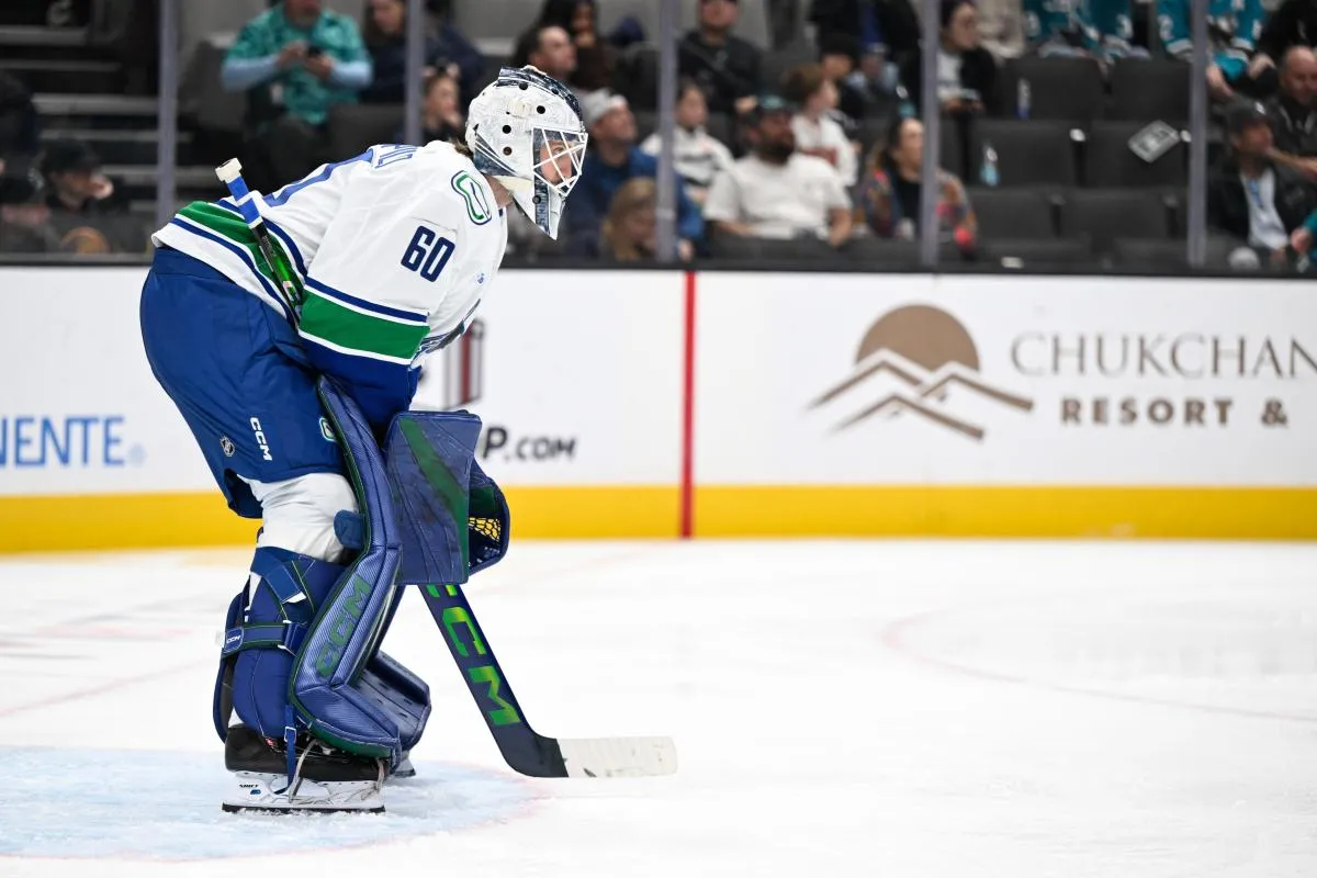 Emotional Vancouver Canucks goaltender Nikita Tolopilo announces life-changing news