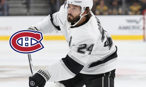 Photo of Phillip Danault and Montreal Canadiens logo