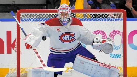 Kaapo Kahkonen of the Montreal Canadiens. Kaapo Kahkonen of the Montreal Canadiens.