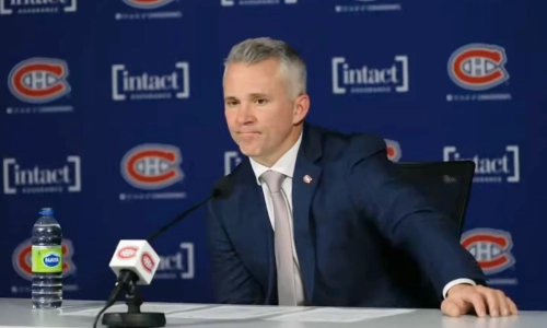 Photo of Martin St-Louis at press conference following loss to Blues. Photo of Martin St-Louis at press conference following loss to Blues.