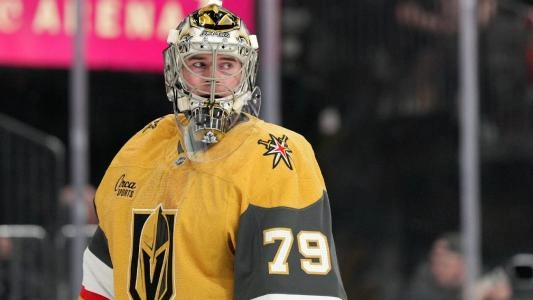 Carter Hart of the Vegas Golden Knights.