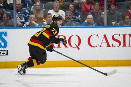 Vancouver Canucks forward Lukas Reichel.